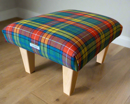 Luxurious Buchanan Ancient Tartan Footstool