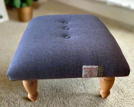 Medium Footstool in Harris Tweed – Relaxed Style with a Heritage Touch