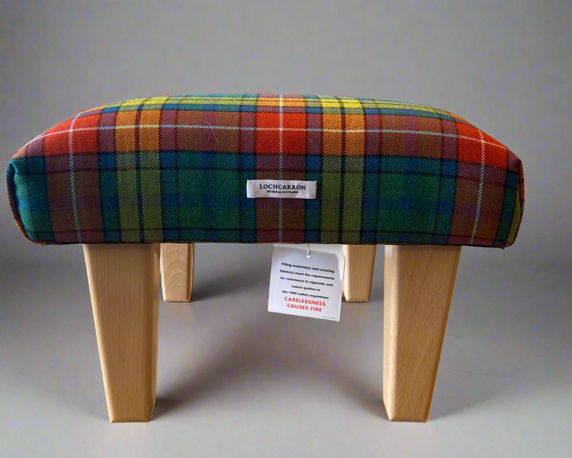Luxurious Buchanan Ancient Tartan Footstool