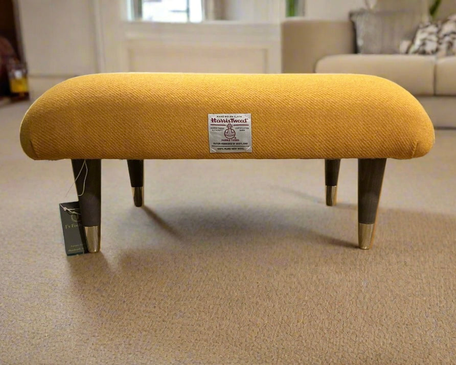 Experience the timeless beauty & craftsmanship of Scotland with our handmade footstools, upholstered in luxurious Harris Tweed.