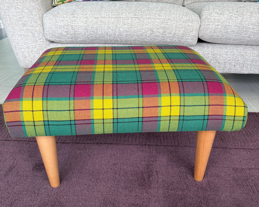 Lochcarron MacMillan Old Ancient Tartan Medium Footstool